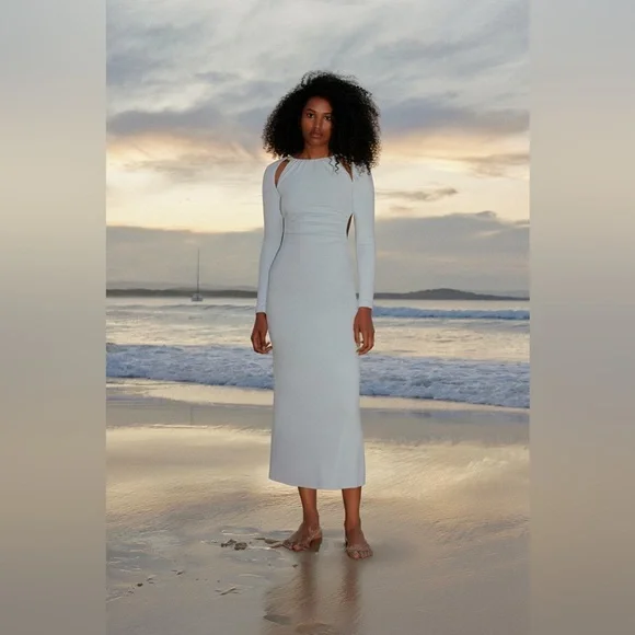 Significant Other Alma Long Sleeve Dress in dreamy Sky Blue - Picture 4 of 10